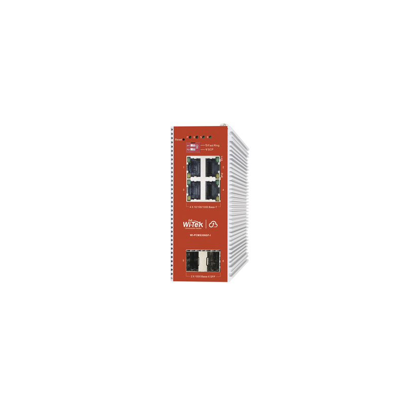 Switch PoE Industrial L2+ Wi-Tek 4 Puertos | LM Soluciones