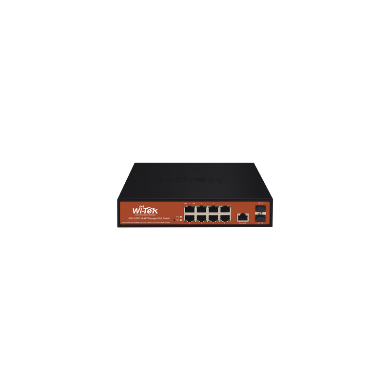 Switch Administrable 8 puertos Gigabit PoE+ 2 SFP 150W WI-TE | Precio México - Envío Inmediato | LM Soluciones