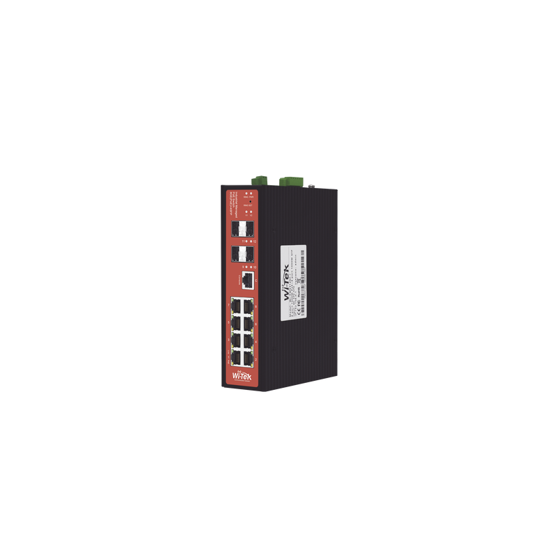Switch Industrial PoE WI-TEK 8 puertos 60W | Precio México - Envío Inmediato | LM Soluciones