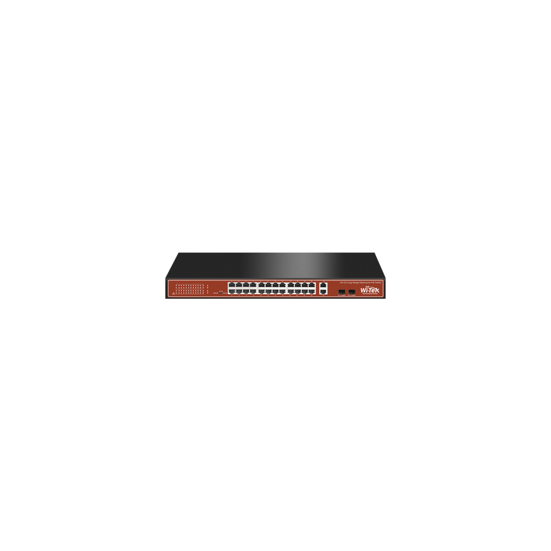 Switch PoE WI-TEK 24 Puertos 250W Largo Alcance | Precio México - Envío Inmediato | LM Soluciones