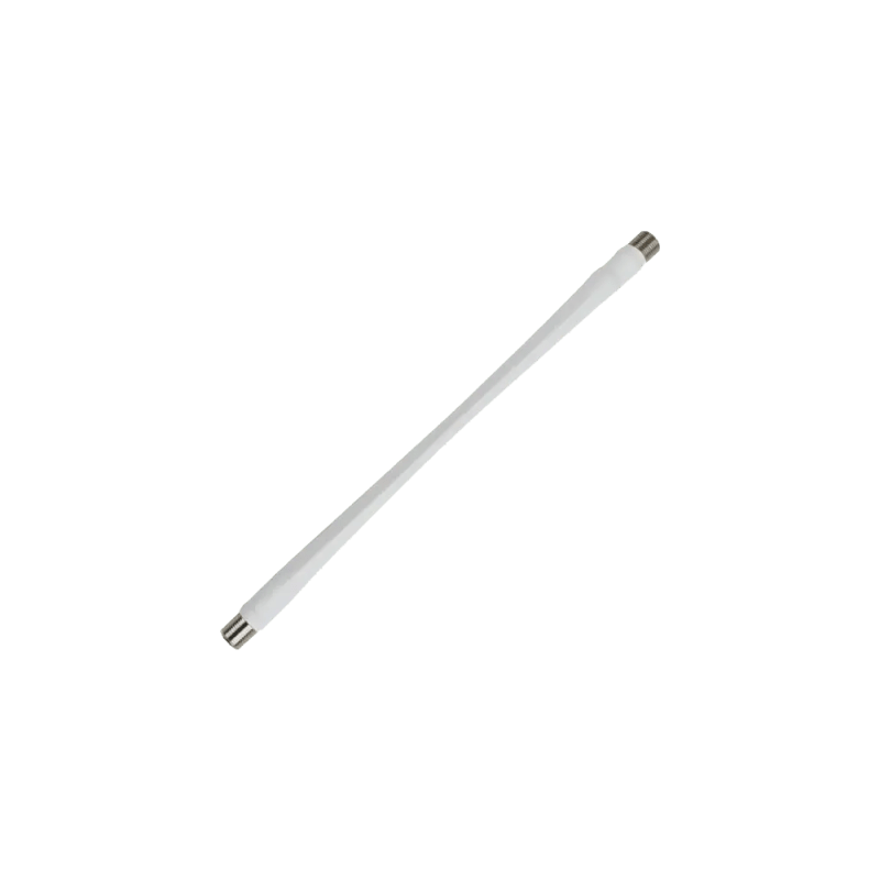 Jumper Coaxial Delgado Color Blanco de 25.4 Centímetros (10 Pulgadas) de Longitud y Conectores F Hembra en Ambos Extremos. 75 Ohm de Impedancia.