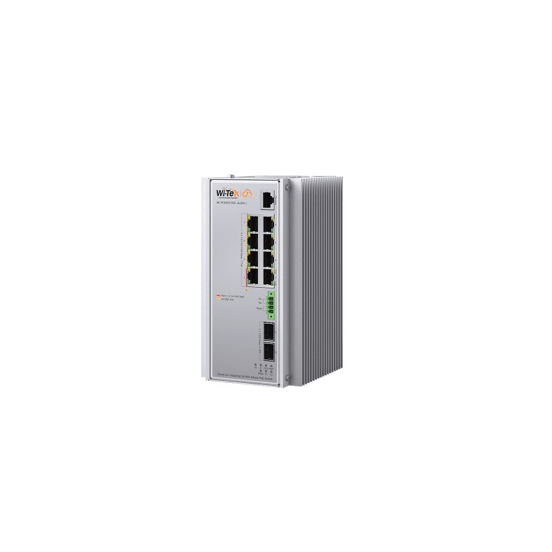 Switch Industrial Administrable Gigabit PoE 240W WI-TEK | Precio México - Envío Inmediato | LM Soluciones