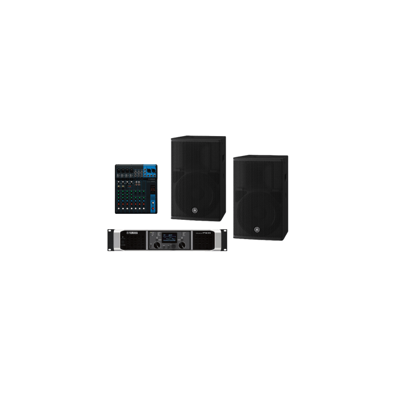 Kit Refuerzo Sonoro YAMAHA CHR12 - 2 Bocinas + Amplificador  | Precio México - Envío Inmediato | LM Soluciones