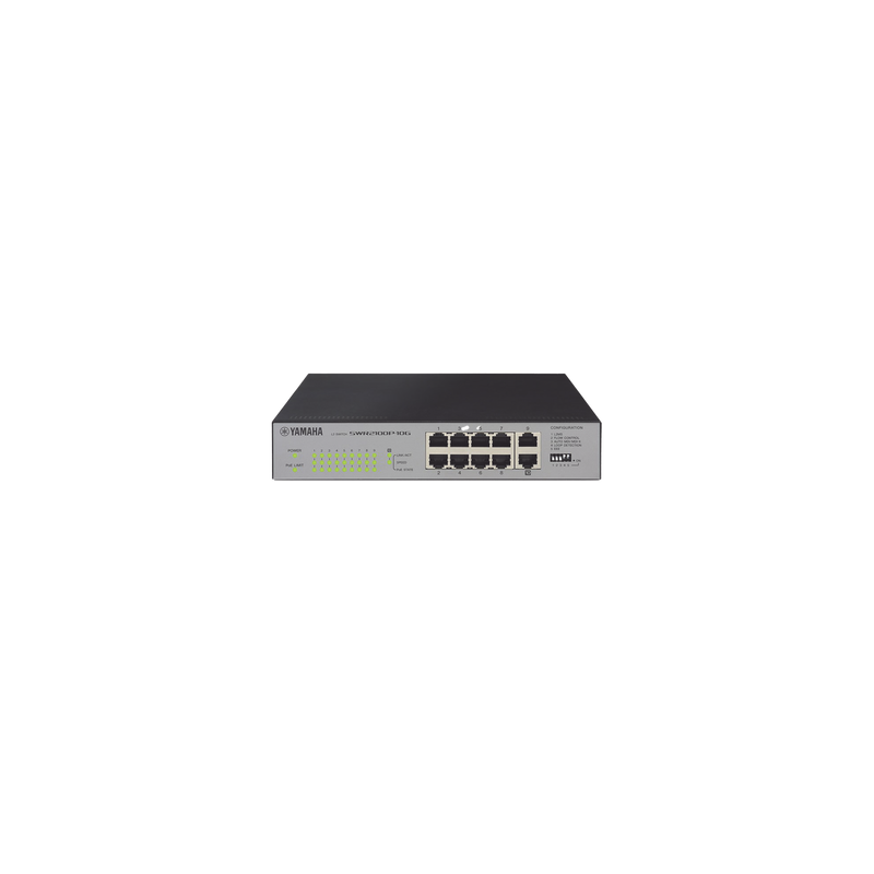 SWITCH DE RED POE 10 PUERTOS OPTIMIZADO P/ REDES DANTE