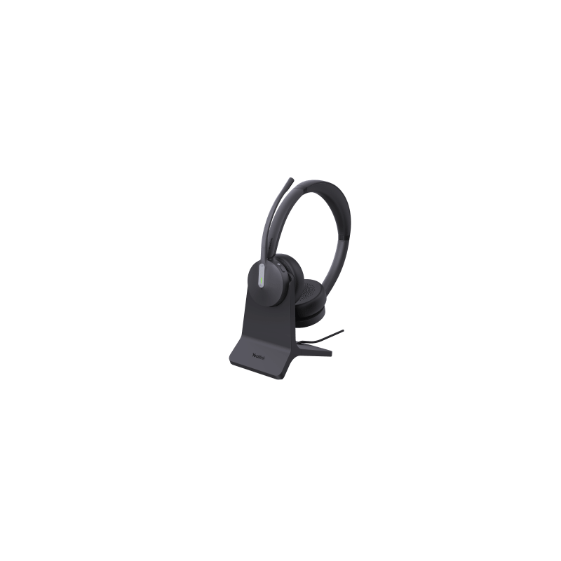 Diadema Inalambrica BH70 Dual con Stand de Carga de Yealink Certificada para Microsoft Teams con Acoustic Shield