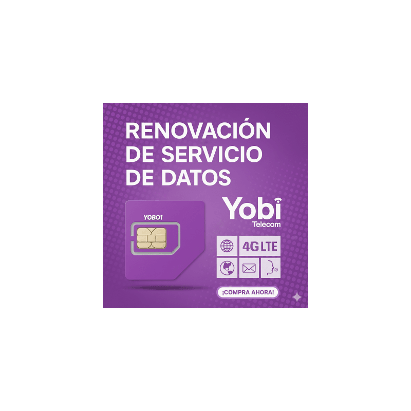 Renovación plan anual 5GB SIM Yobi - LM Soluciones