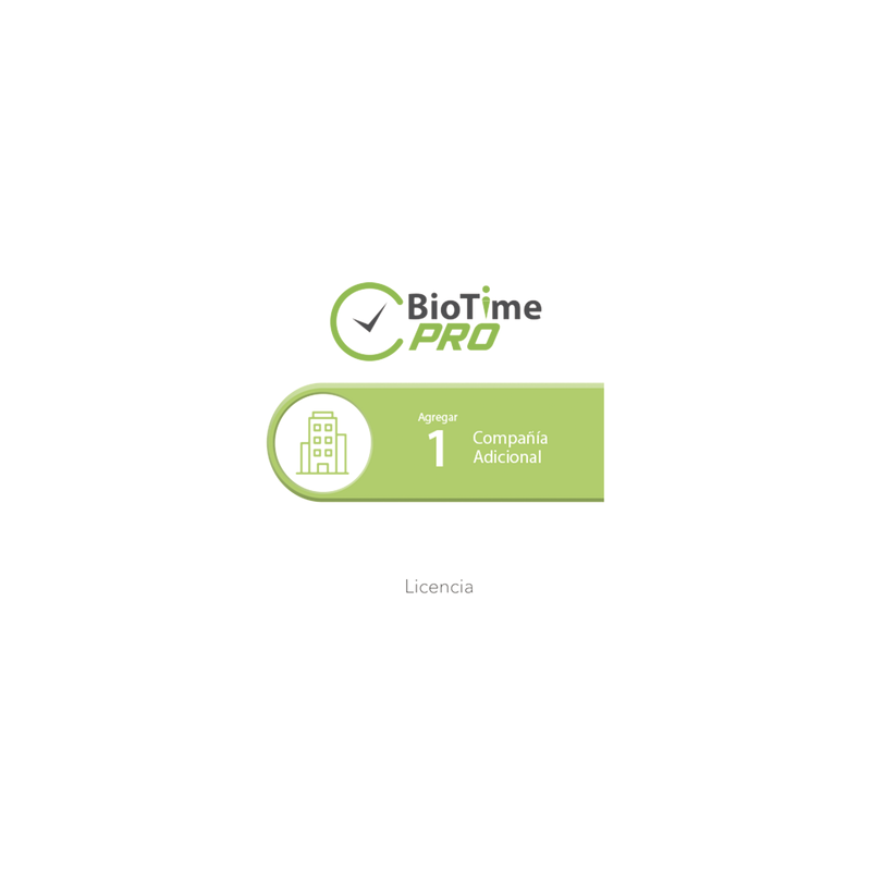Licencia BIOTIMEPRO compañía adicional ZKTECO