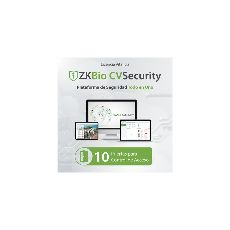 Licencia ZKBio CVsecurity 10 Puertas ZKTECO