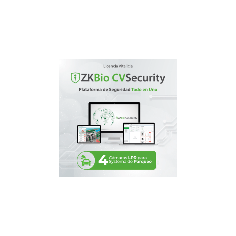 Licencia ZKBio CVSecurity Parking 4 Carriles ZKTECO