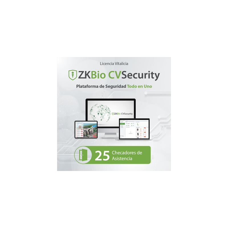 Licencia ZKBio CVsecurity 25 dispositivos - ZKTeco