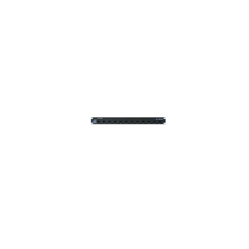 Protector de 1U para bastidor de 12 puertos, transmisión Gigabit Ethernet, RJ45 entrada / salida