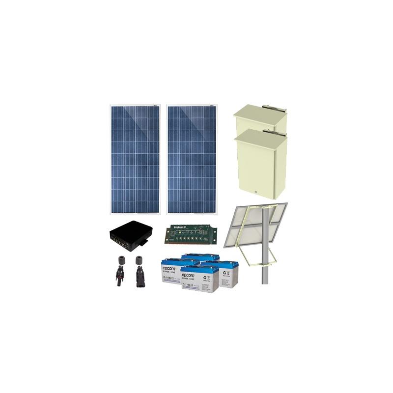 Kit Solar 25W 4 Puertos PoE 802.3af/at EPCOM POWERLINE