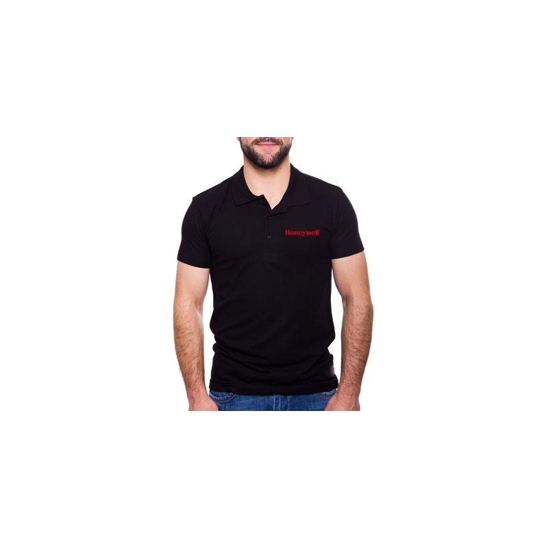 Playera Tipo Polo Negra Honeywell Talla Chica