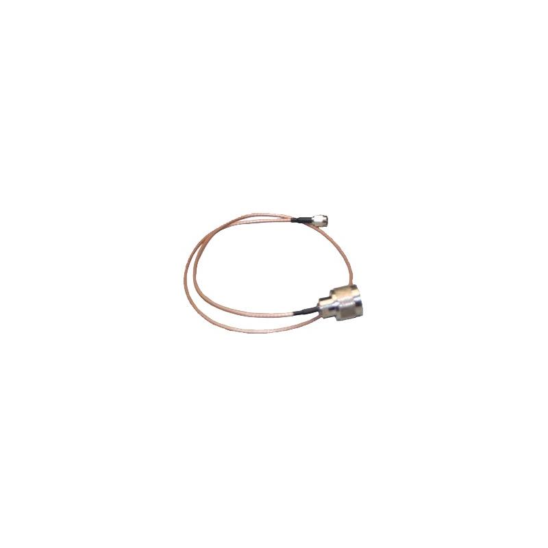 Jumper de 0.6 mt de longitud, cable RG-316 conector N macho en un extremo y al otro SMA inverso