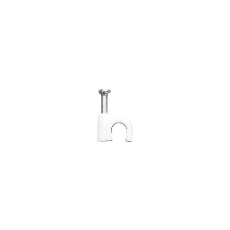 Grapa para cable redondo 6mm blanco Thorsman (100 pzas)