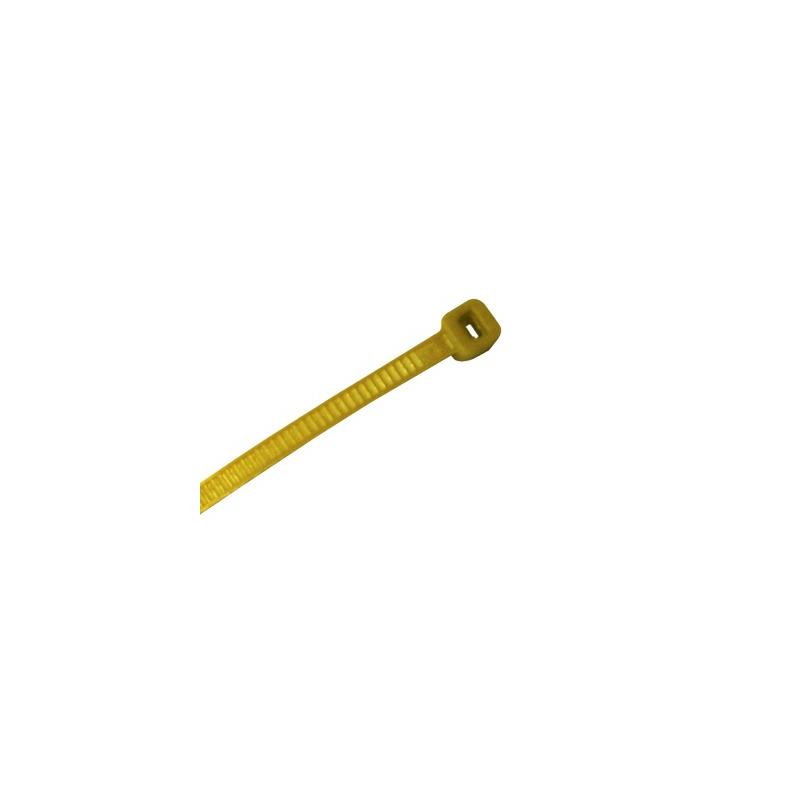 Corbata de nylon color amarillo 4.8 x 300mm (100pzs)