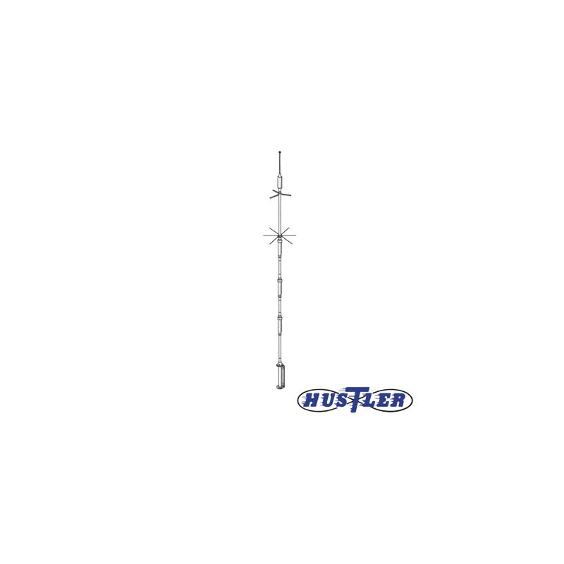 Antena HF Hustler 1000W, 10-80mts, UHF Hembra, Base