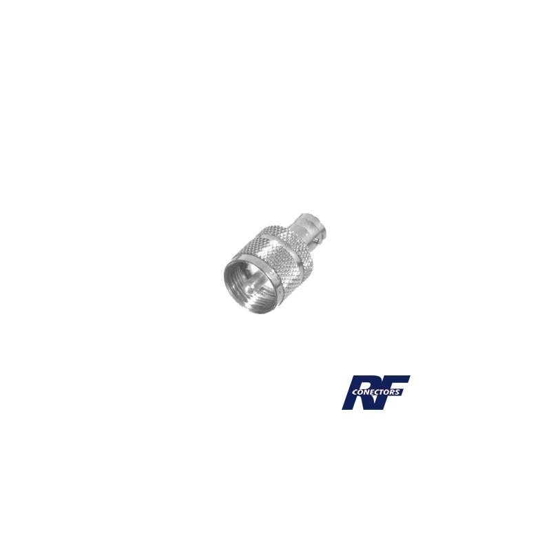 Adaptador RF BNC Hembra a UHF Macho PL-259 | LM Soluciones