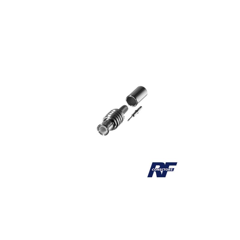 Conector MCX Macho de Anillo Plegable RG-316/U, Níquel/Oro/T