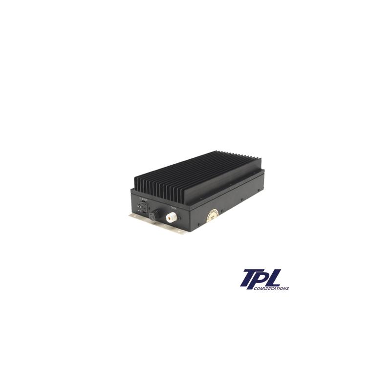 Amplificador para radios móviles, 136-174 MHz en sub-bandas de 20 MHz.
