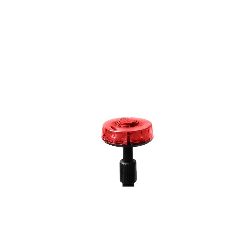 Luz telescópica trasera roja con mástil de 3 secciones, 15 LEDs en tecnología SOLARIS