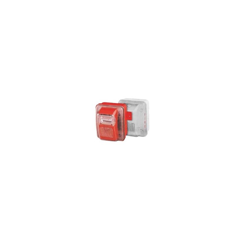 Cubierta para instalar sirenas estrobo en exterior compatible con estrobos sirenas Hochiki color Blanco (0500-06330)