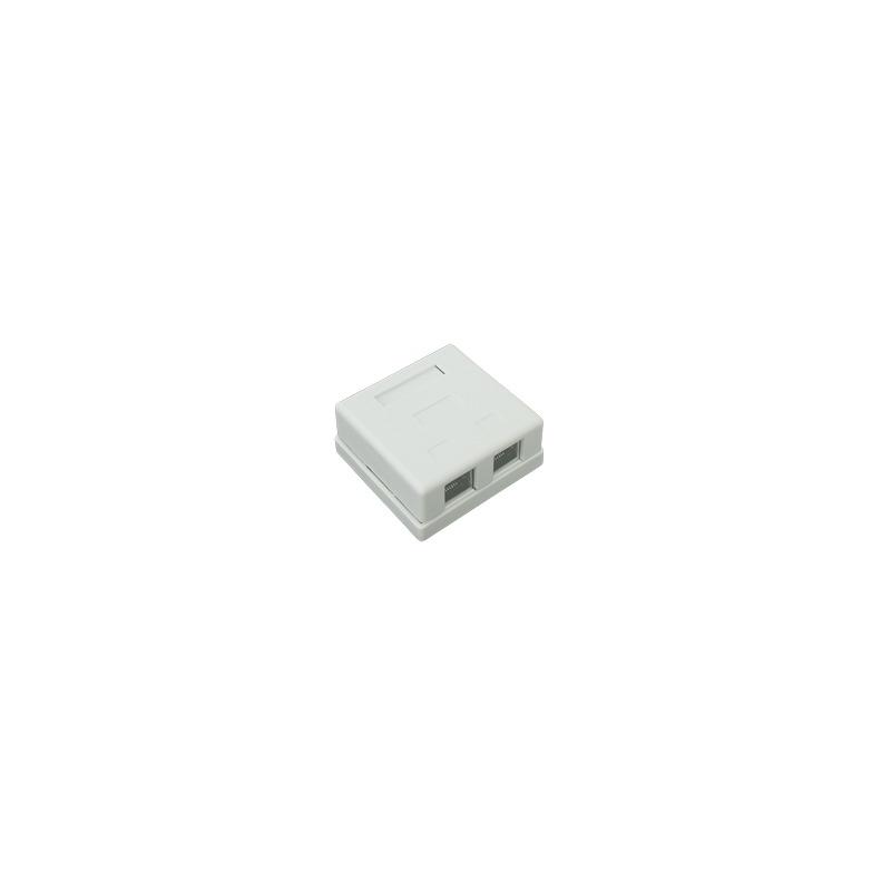 Caja de Pared 2 Puertos Keystone STP Cat5e | LM Soluciones