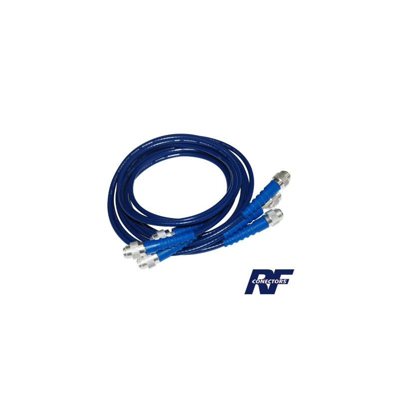 Juego de 3 Cables Doble Malla de 48" con Adaptadores UNIDAPT en los Extremos.