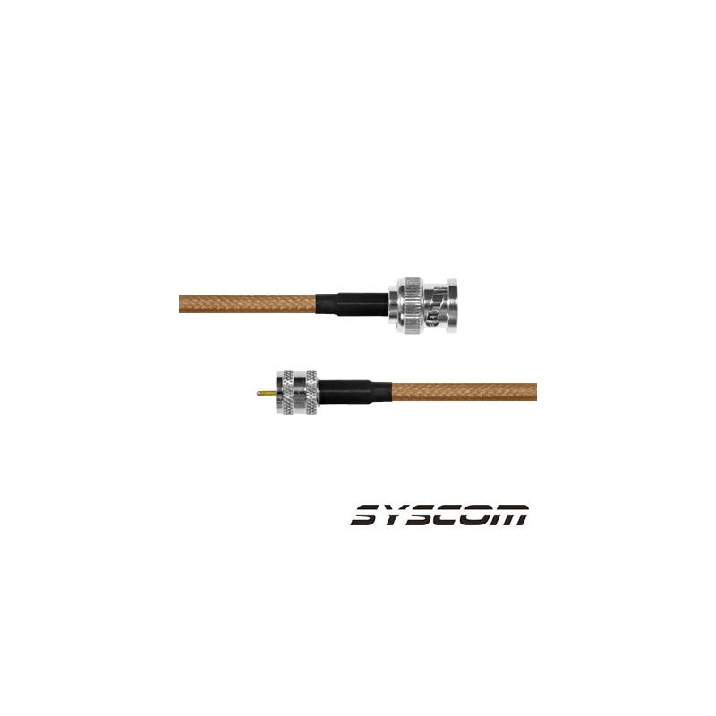 Cable RG142 con conectores BNC MACHO/MINI UHF MACHO.