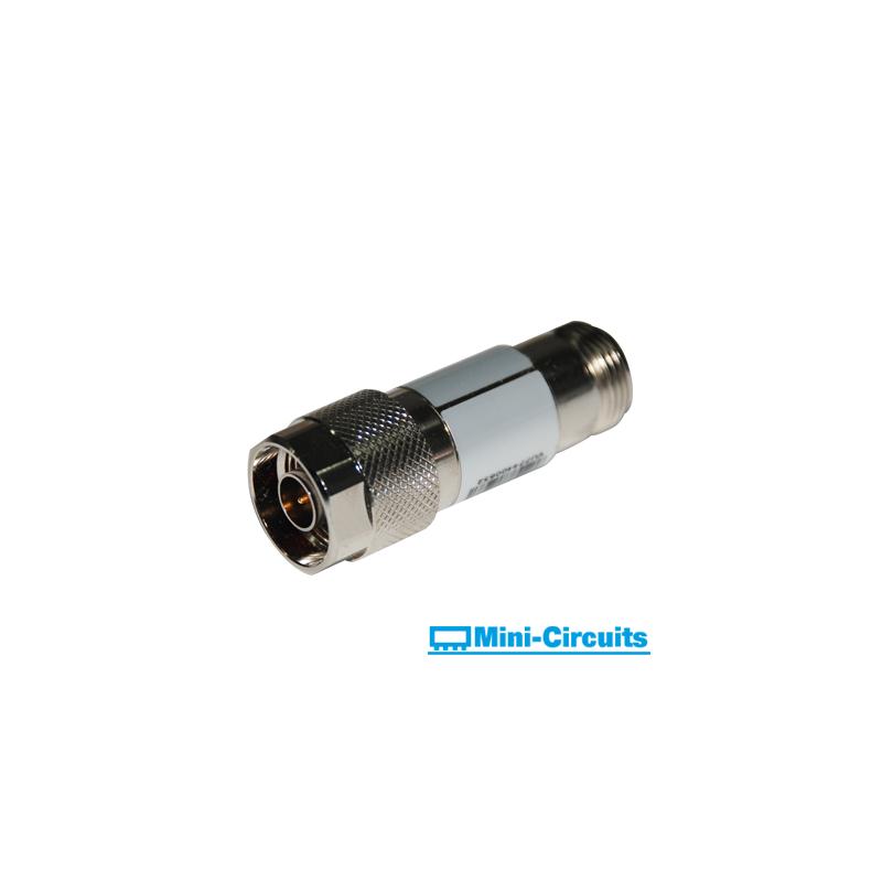 Atenuador en Línea de 10 dB, 1 W, CD-6 GHz, Conectores N Macho-Hembra.