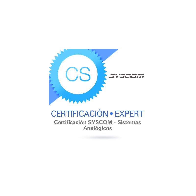 Certificación SYSCOM. Sistemas Analógicos. Videovigilancia