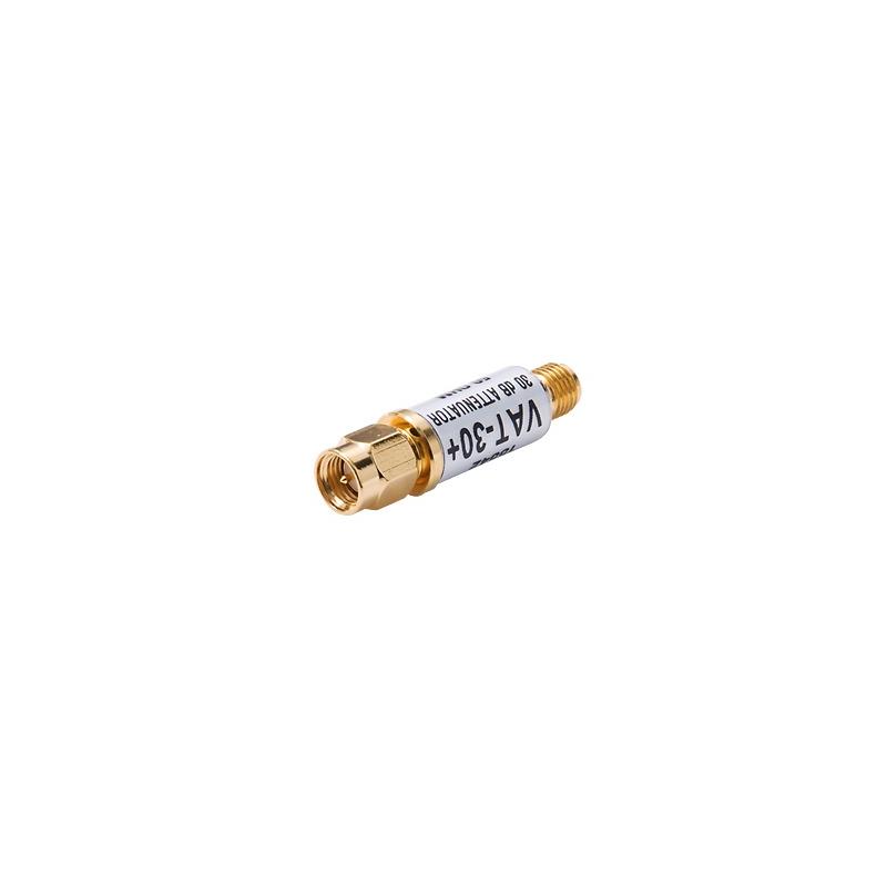 Atenuador en Línea de 30 dB, 0.5W, CD-6 GHz, Conectores SMA Macho-Hembra.