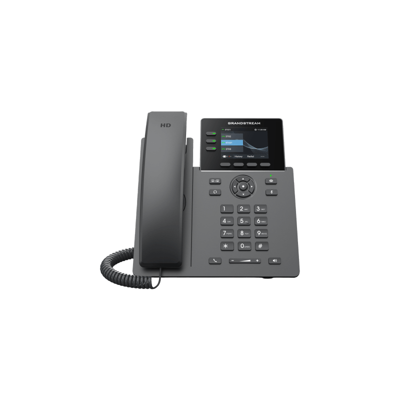 Teléfono IP Grandstream GRP2611G 3 Líneas PoE Gigabit | Precio México - Envío Inmediato | LM Soluciones